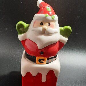 Christmas Santa Claus in Chimney Salt and Pepper Shakers 2 Piece Set